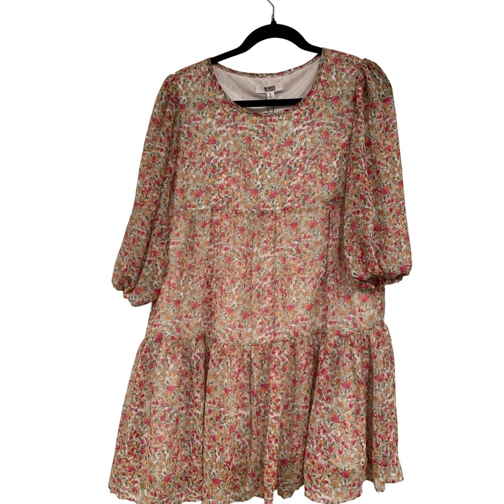 BB Dakota Steve Madden S Polyester Floral Coquette Tiered Mini Dress Womens